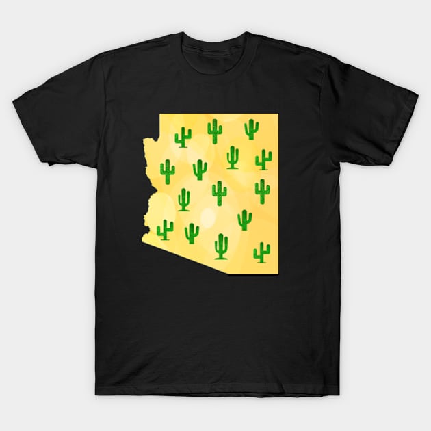 Arizona Desert Sun and Cactus T-Shirt by Star58